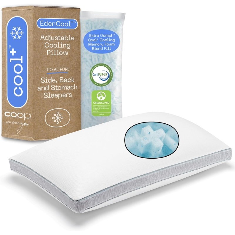 Coop Home Goods Eden Cool+ Adjustable Pillow