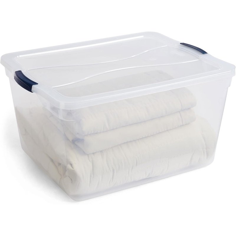 Rubbermaid Cleverstore 74 Quart Latching Plastic Storage Containers - Image 2