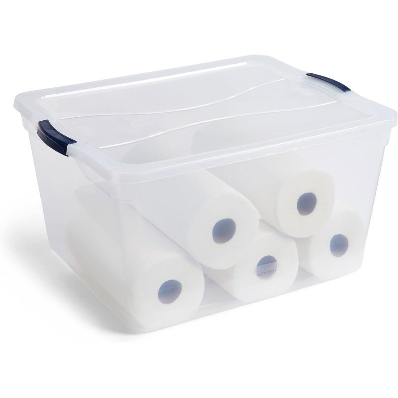 Rubbermaid Cleverstore 74 Quart Latching Plastic Storage Containers - Image 7