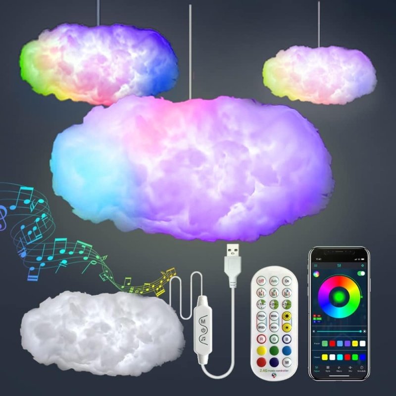 3D Big Cloud lightning Light Kit