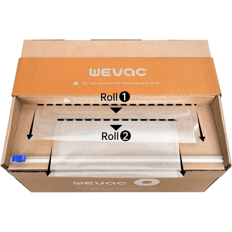 Wevac 2 Rolls Food Vacuum Seal Roll Keeper - Image 5