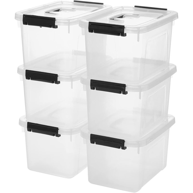 6 Quart Clear Storage Latch Box/Bins