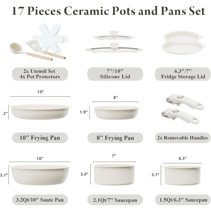 Ceramic Nonstick Cookware Set - Image 2