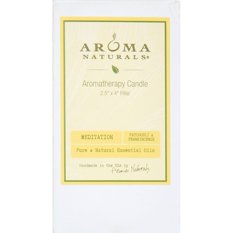 Aroma Naturals Patchouli and Frankincense Essential Oil White Scented Pillar - Image 2