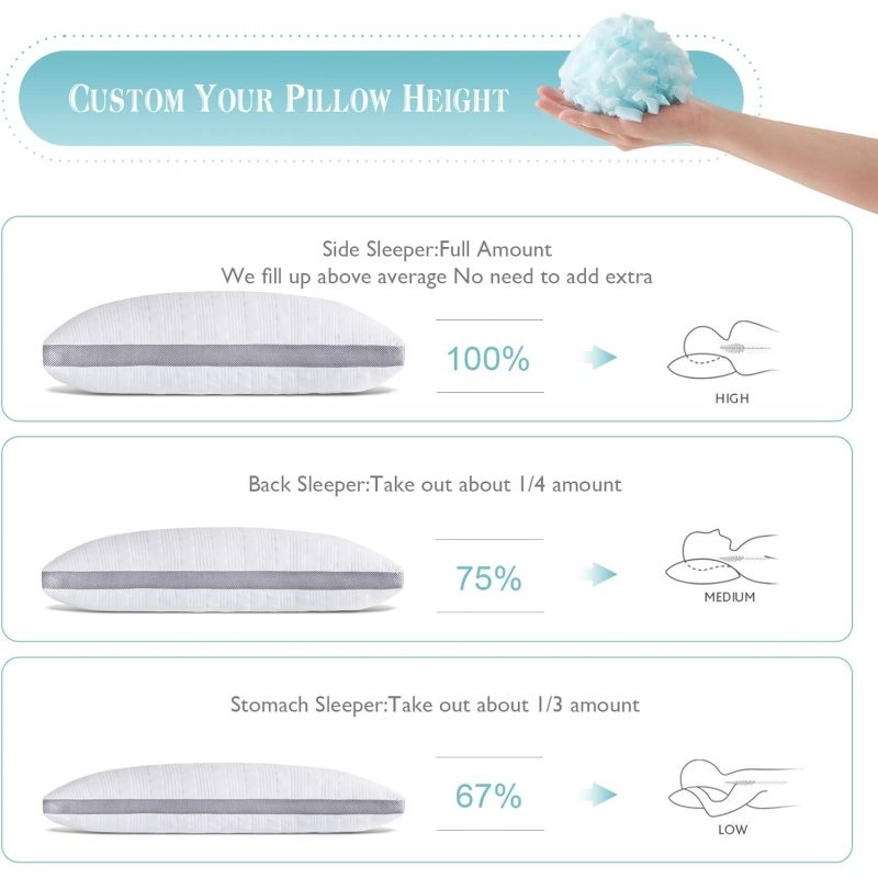 Meoflaw Cooling Pillows Queen Size Set - Image 4