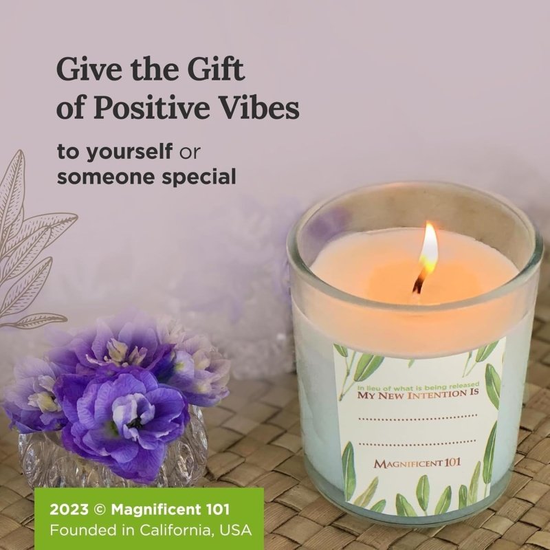 Magnificent 101 Set of 3 Long Lasting Pure Sage Candles - Image 6