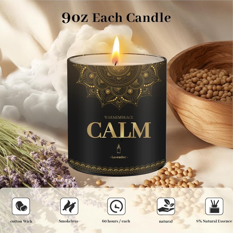 WarmEmbrace Lavender Scented Candles - Image 4