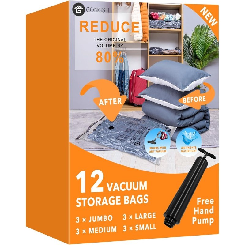 12 Pack Vacuum Storage Bags