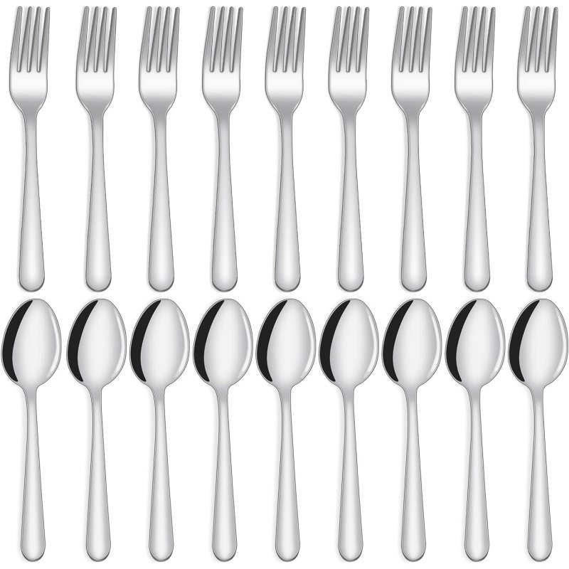 24-piece Forks and Spoons Silverware Set