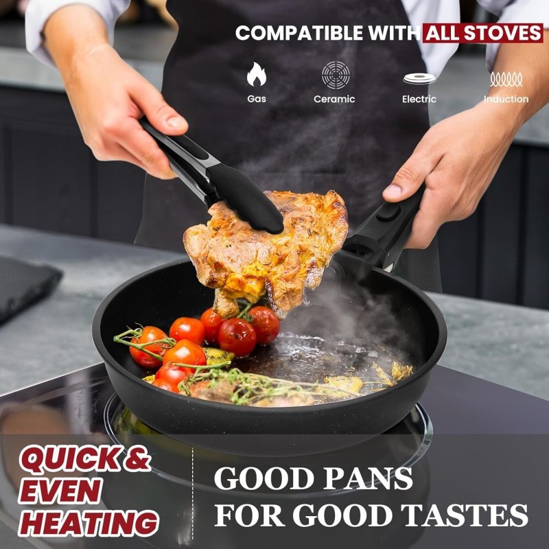 KIKCOIN 20 Pcs Pots and Pans Set Non Stick - Image 5
