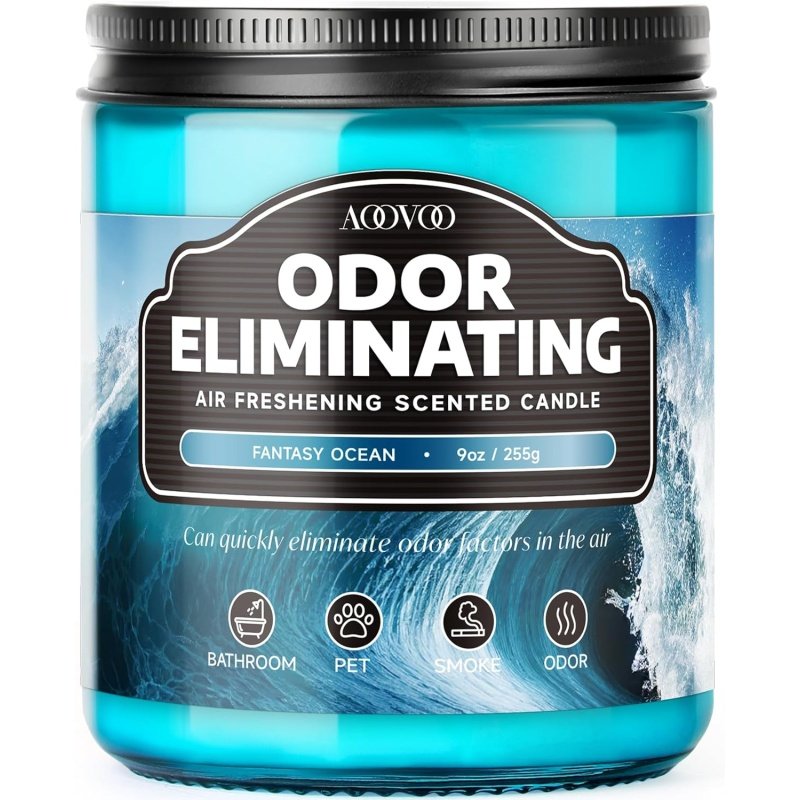 AOOVOO Fantasy Ocean Odor Eliminating Highly Fragranced Candle