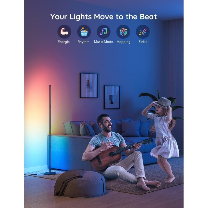 Govee RGBIC Floor Lamp, LED Corner Lamp Works - Image 7