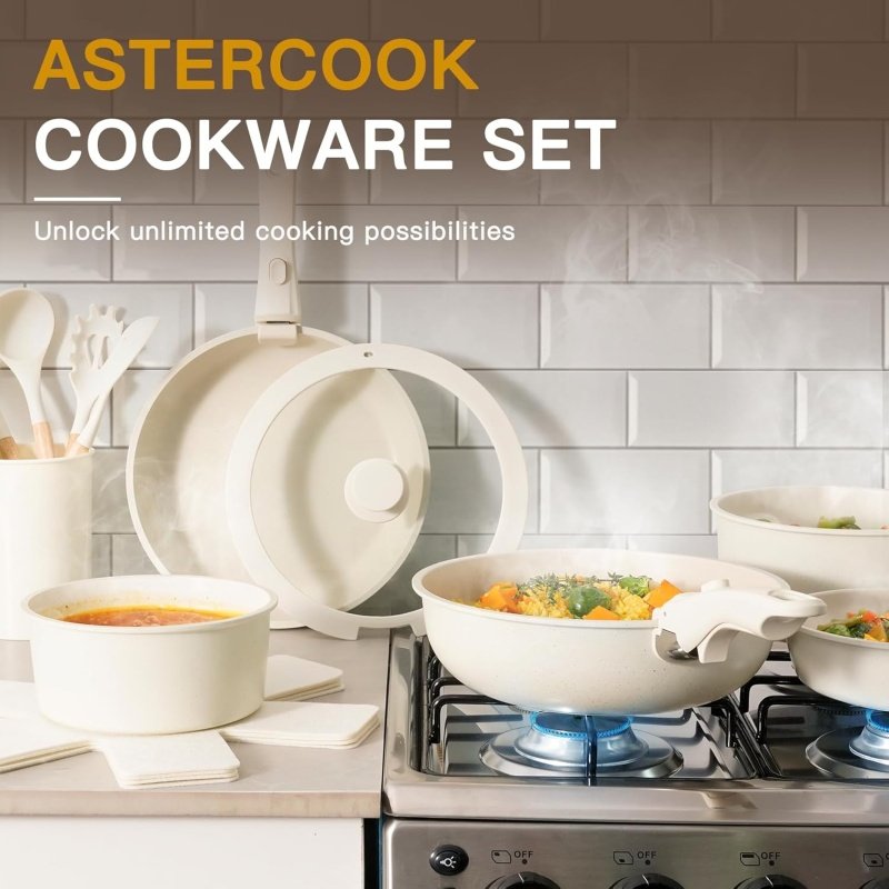 Astercook 21 Pcs Pots and Pans Set Non Stick - Image 5