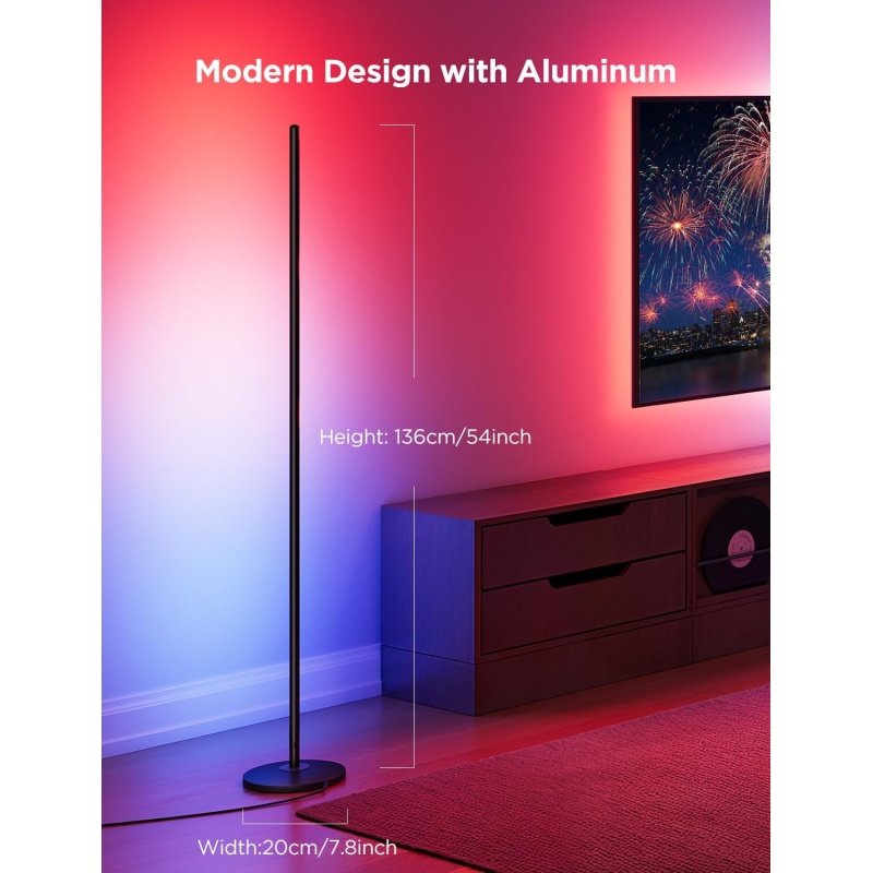 Govee RGBIC Floor Lamp, LED Corner Lamp Works - Image 2