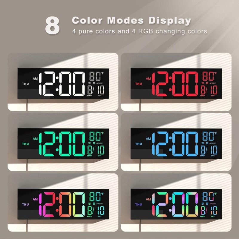 JALL 16" Large Digital Wall Clock - Image 3