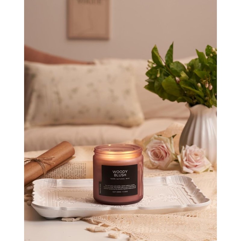 M&SENSE Rose Oudwood Scented Candle - Image 6