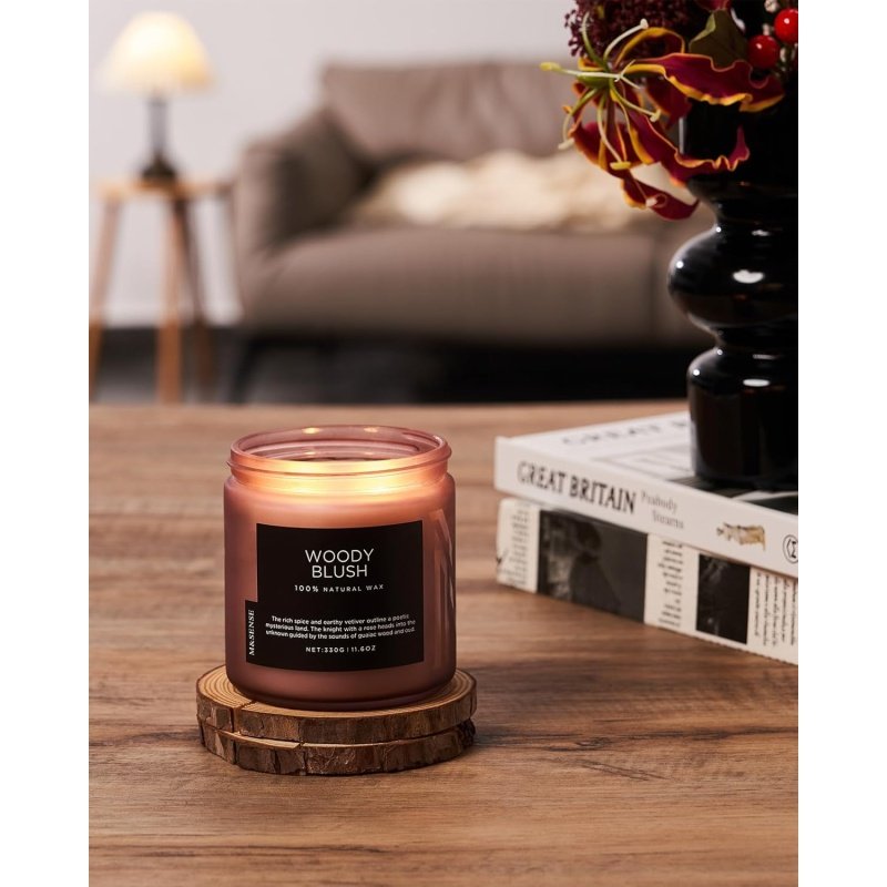 M&SENSE Rose Oudwood Scented Candle - Image 7