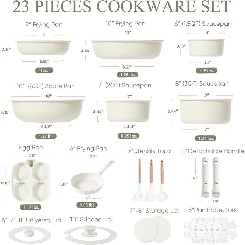 CAROTE 23pcs Pots and Pans Set - Image 2