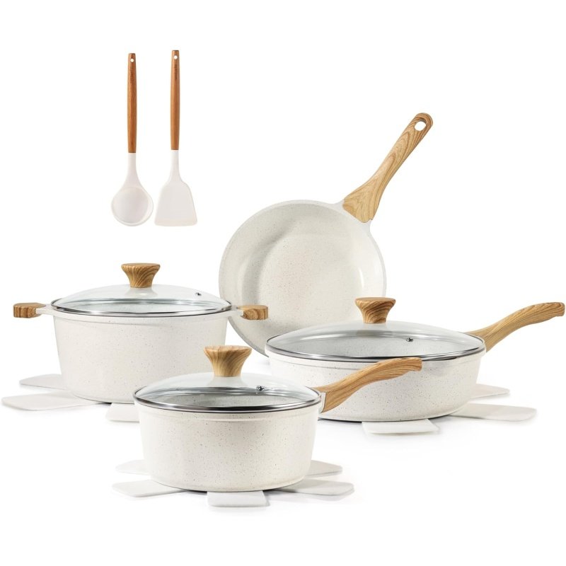 SENSARTE Nonstick Ceramic Cookware Set