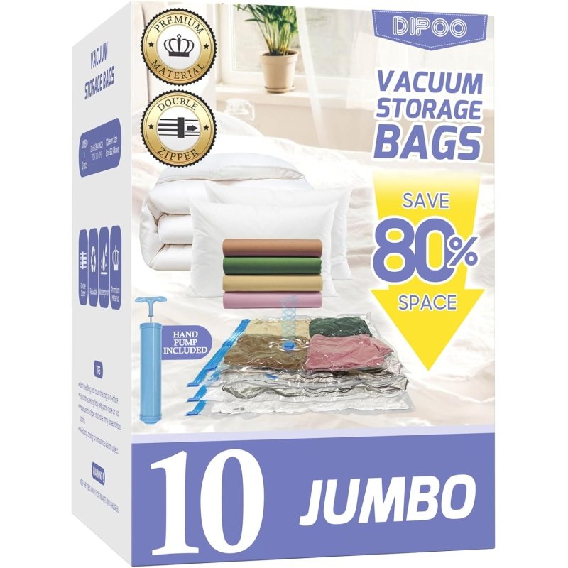 10 Pack Jumbo Vacuum Storage Bags