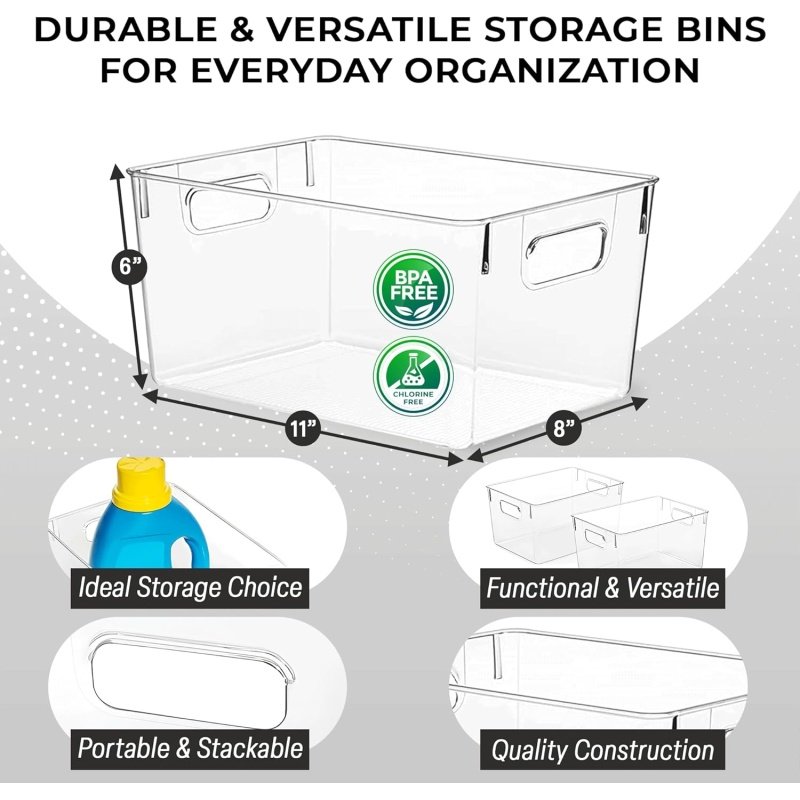 ClearSpace Clear Plastic Storage Bins - Image 4
