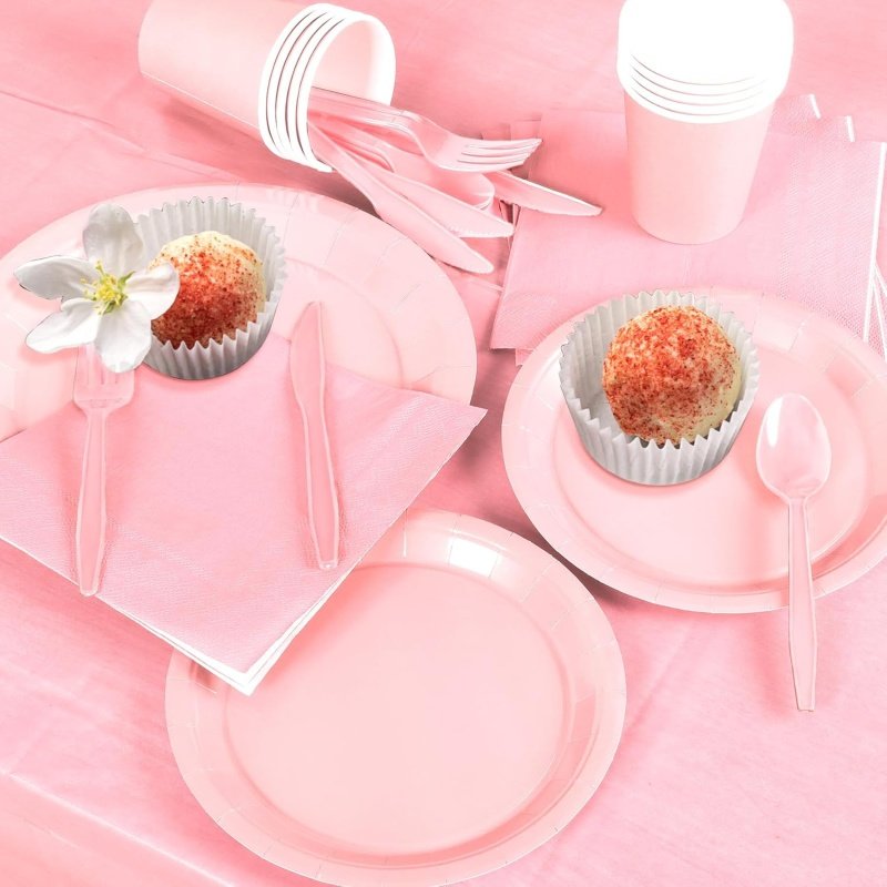 TWOWYHI 229PCS Pink Party Supplies Set - Image 4