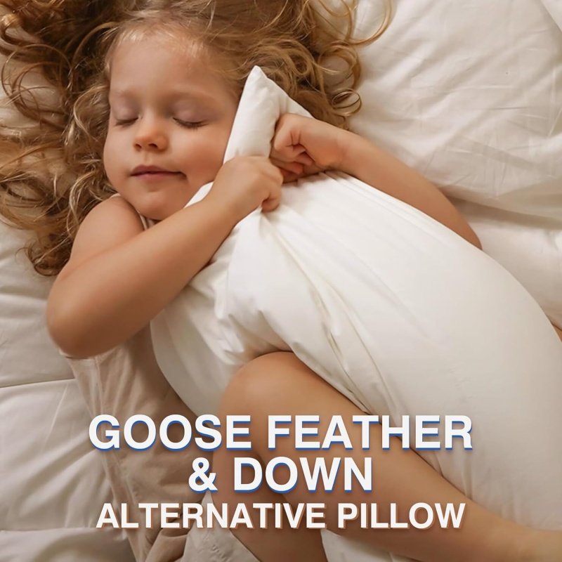 Goose Feather Pillows Queen Size Set - Image 5