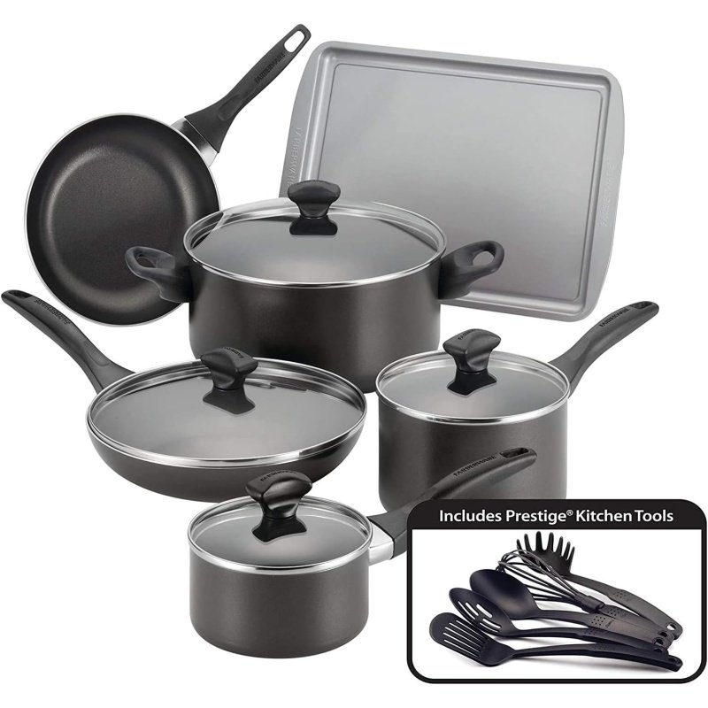 Farberware Dishwasher Safe Nonstick Cookware Pots and Pans Set