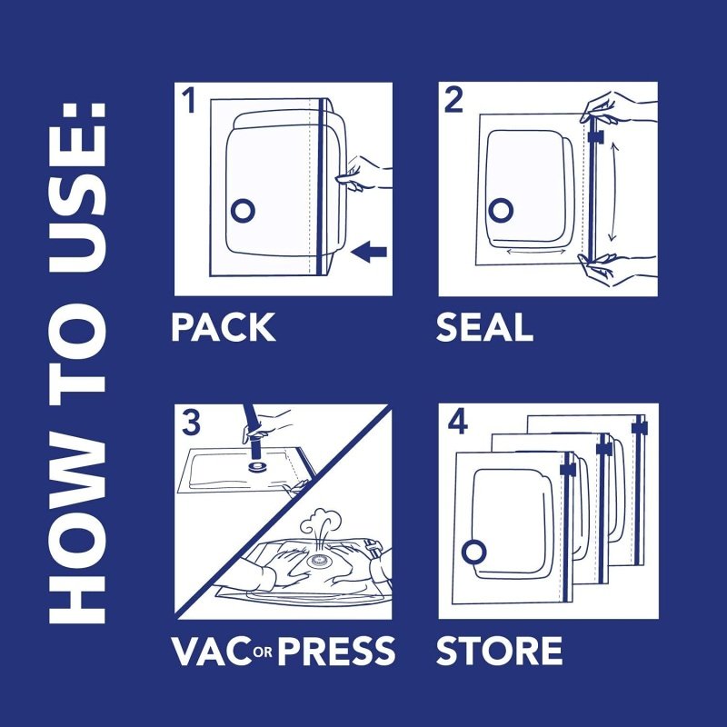 Hefty Shrink-Pak - 4 Large Vacuum Storage Bags - Image 5