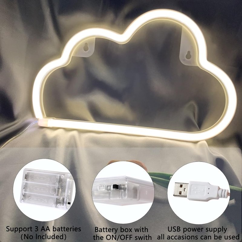 Cloud Neon Signs, LED Cloud Neon Light - Image 2