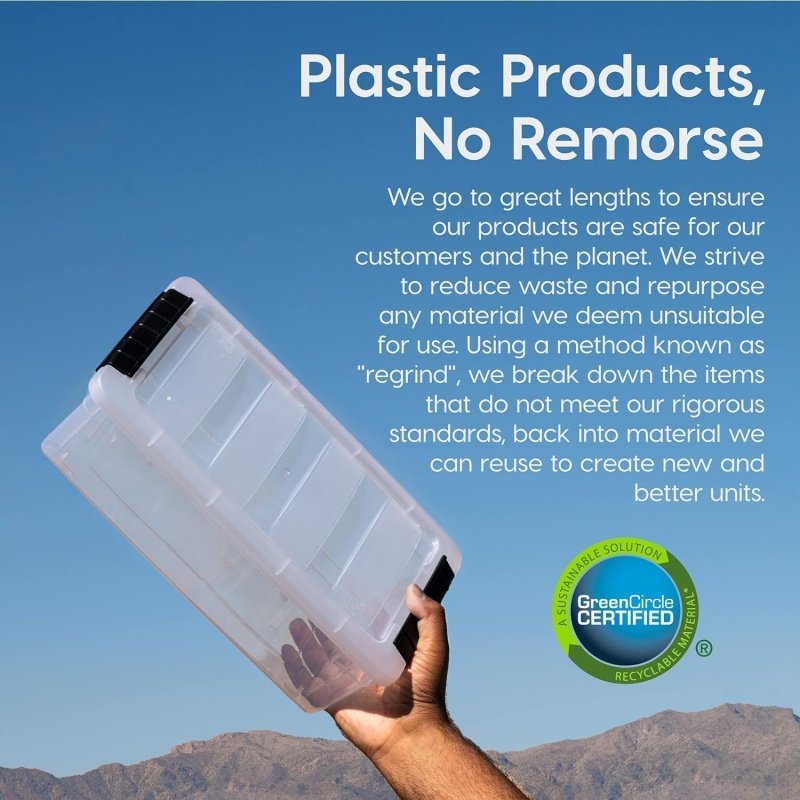 IRIS USA 13 Qt Stackable Plastic Storage Bins - Image 5