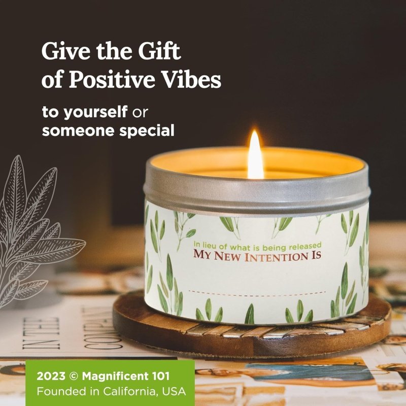 Magnificent 101 Long Lasting Pure White Sage Candle - Image 6