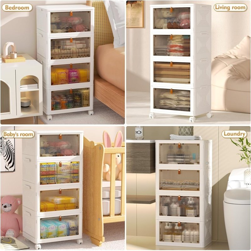 4 Tier Plastic Storage Bins - Image 4