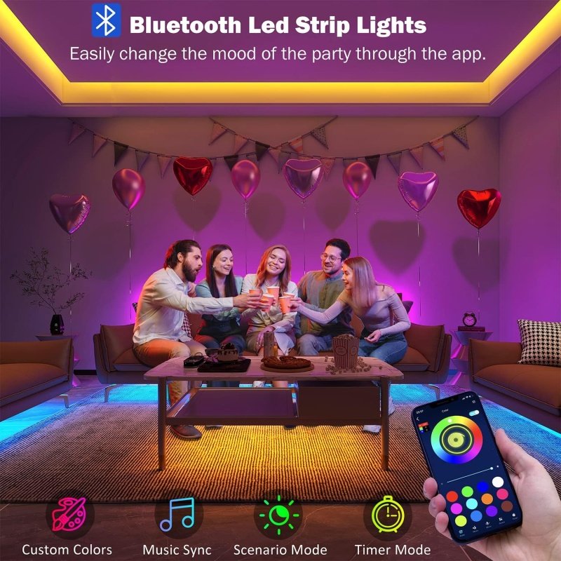 Led Lights for Bedroom 100 ft - Image 2