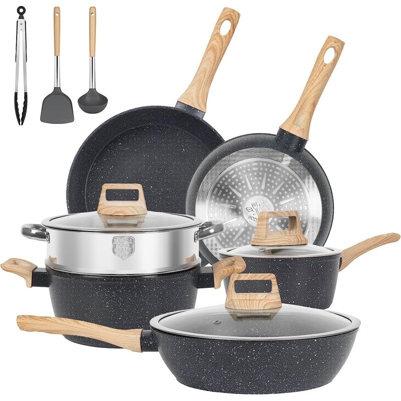 12 Pcs Pots and Pans Set