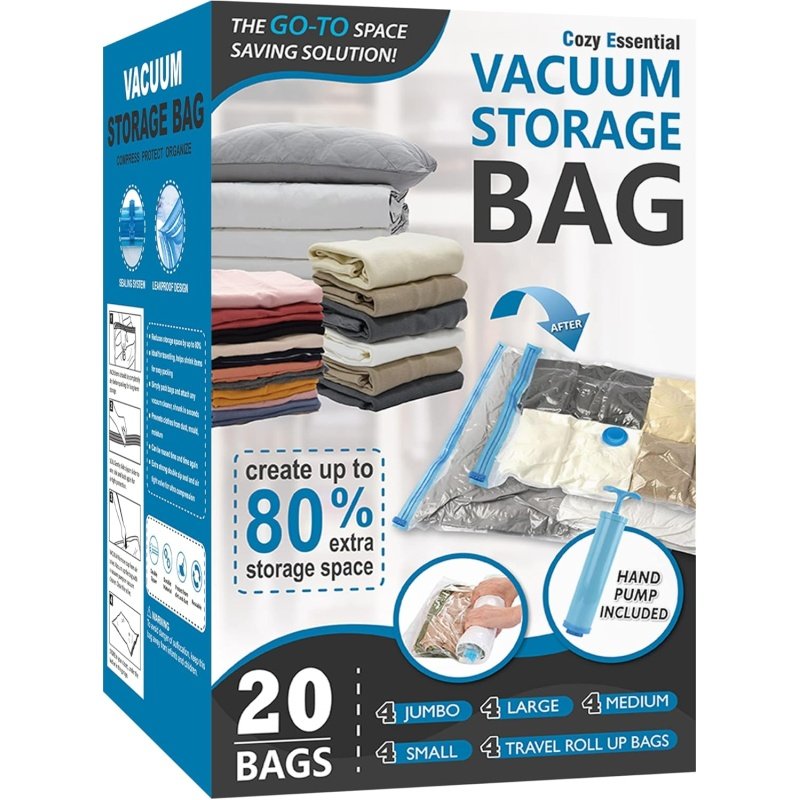 20 Pack Vacuum Storage Bags