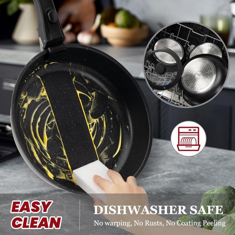 KIKCOIN 20 Pcs Pots and Pans Set Non Stick - Image 7