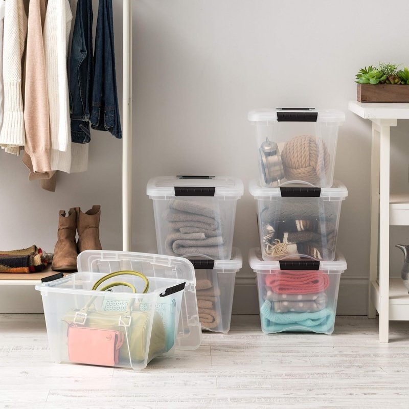 IRIS USA 19 Qt Stackable Plastic Storage Bins - Image 5