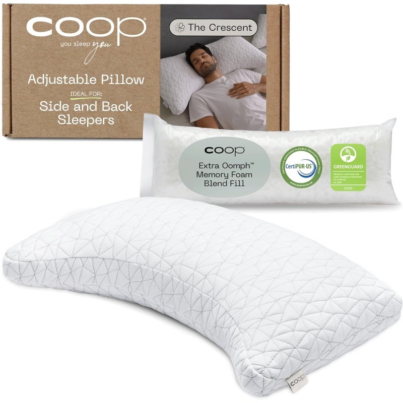 Coop Home Goods Original Crescent Adjustable Pillow