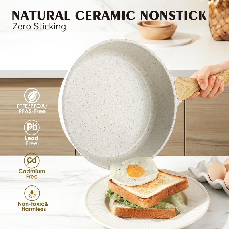 SENSARTE Nonstick Ceramic Cookware Set - Image 3
