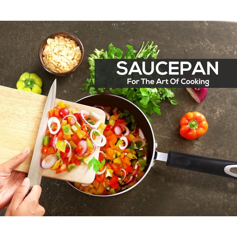 Utopia Kitchen Nonstick Saucepan Set - Image 5