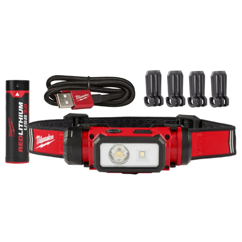 MILWAUKEE USB RECHARGEABLE HARD HAT HEADLAMP KIT