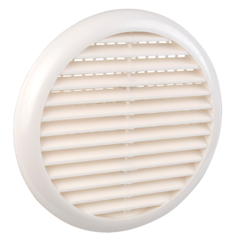 Round Louvre Vent White